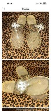 Tory Burch Mini Miller Clear Jelly Thong Sandals